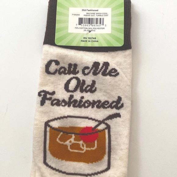 Funatic Call Me Old Fashioned Novelty Cocktail Socks OS - Picture 7 of 11